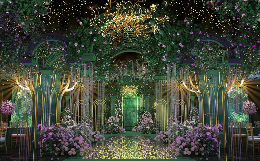 巴中奇妙森林婚礼堂效果展示